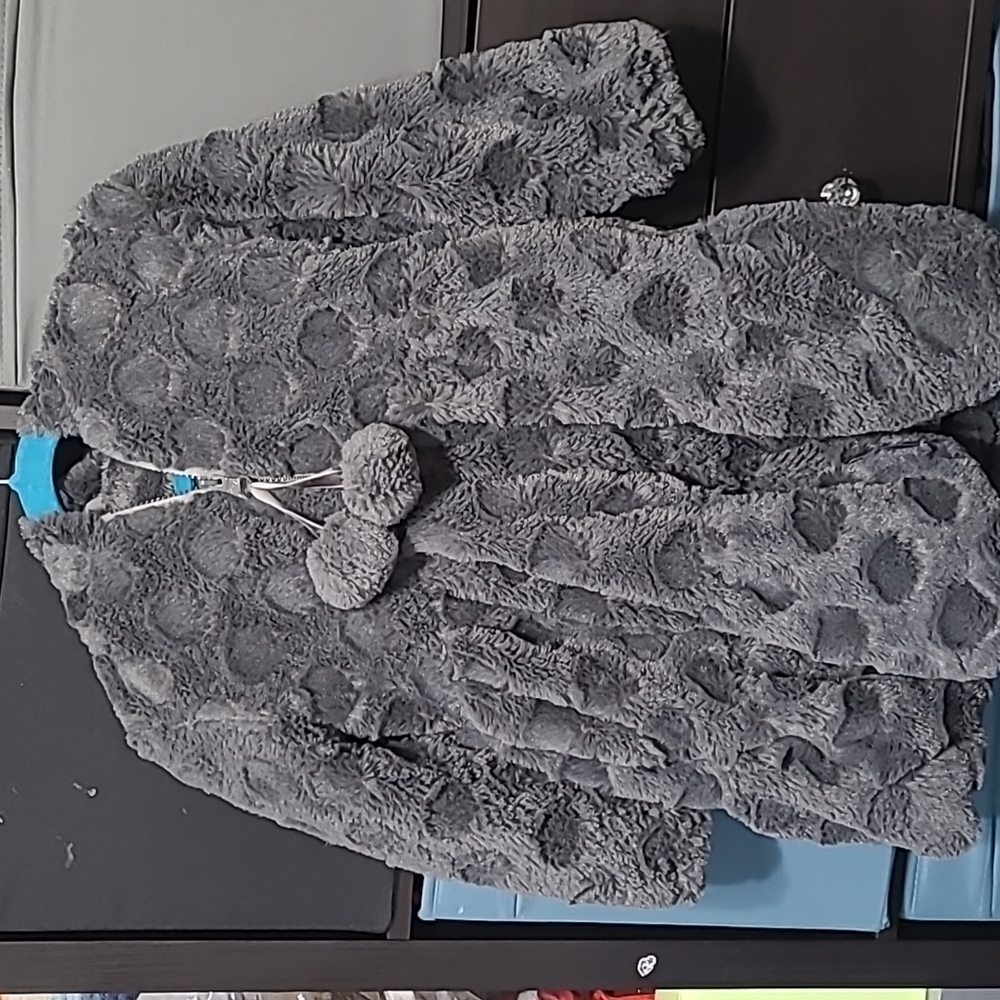 Dark gray Widgeon faux fur coat